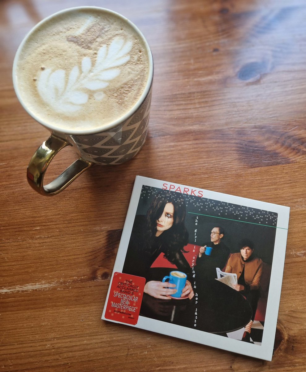 This BOY
is crying in his LATTE ☕️
bc @sparksofficial brand
new album is so so good!

#Sparks #newalbum
#TheGirlIsCryingInHerLatte