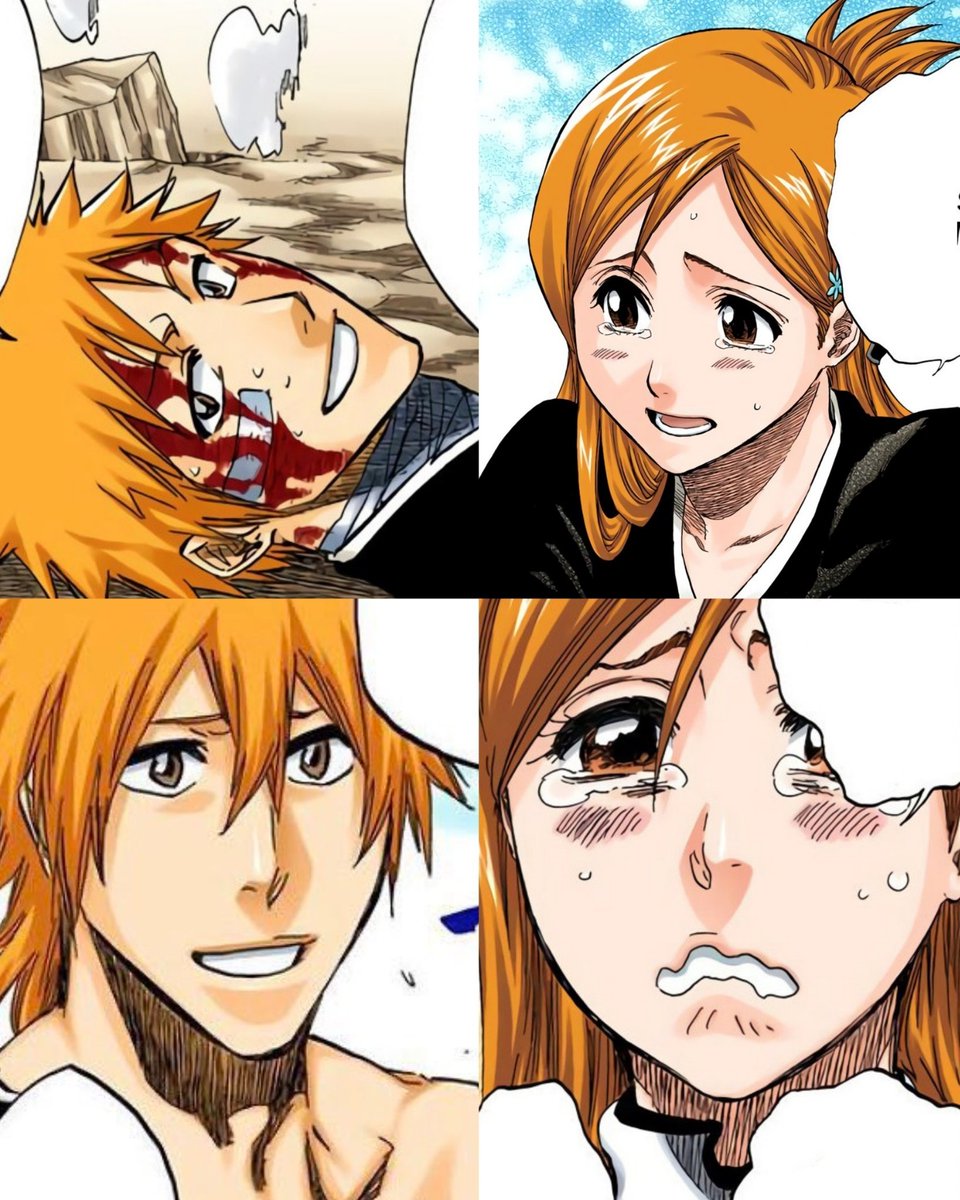 The hard expression on her face changes when she's near Orihime... and it's just ichigo kurosaki.