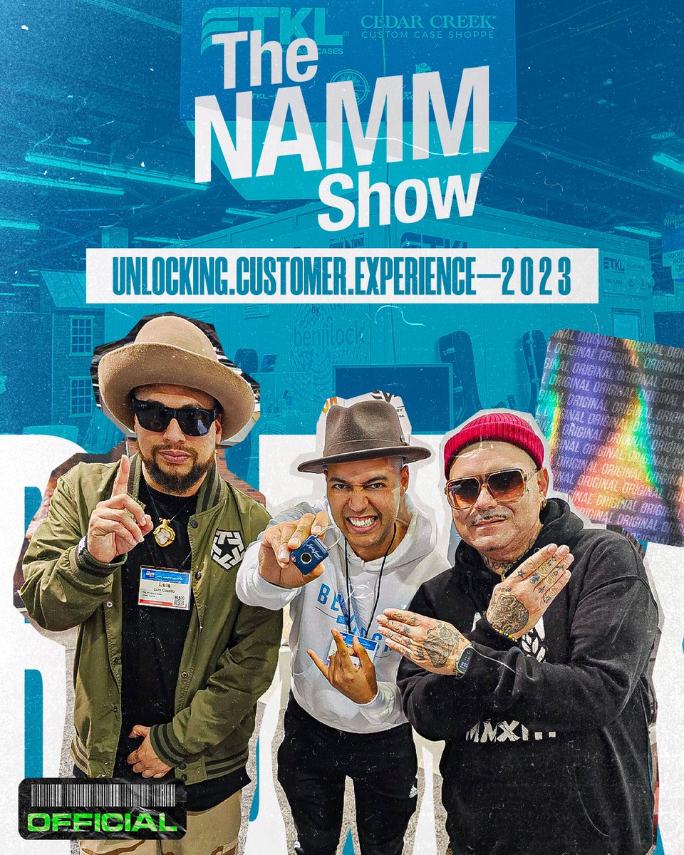 😀 OMG! 🤩—Thank you for 🔓 #BenjiLock w/ @Tkl_Cases at the @NAMMShow! 🙌

😍 As always, honored and humbled, but most of all, meaningful relationships go a long way!

👉 A big-time THANK YOU and a special shout-out to @MarcosCuriel and Luis Castillo, members of @POD! 🎸 #POD 👇