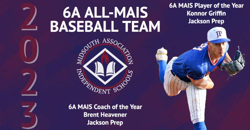 msais's tweet photo. Congratulations to the 6A All-MAIS Baseball Team, featuring Player of the Year Konnor Griffin and Coach of the Year Brent Heavener, both of @JPSports.
