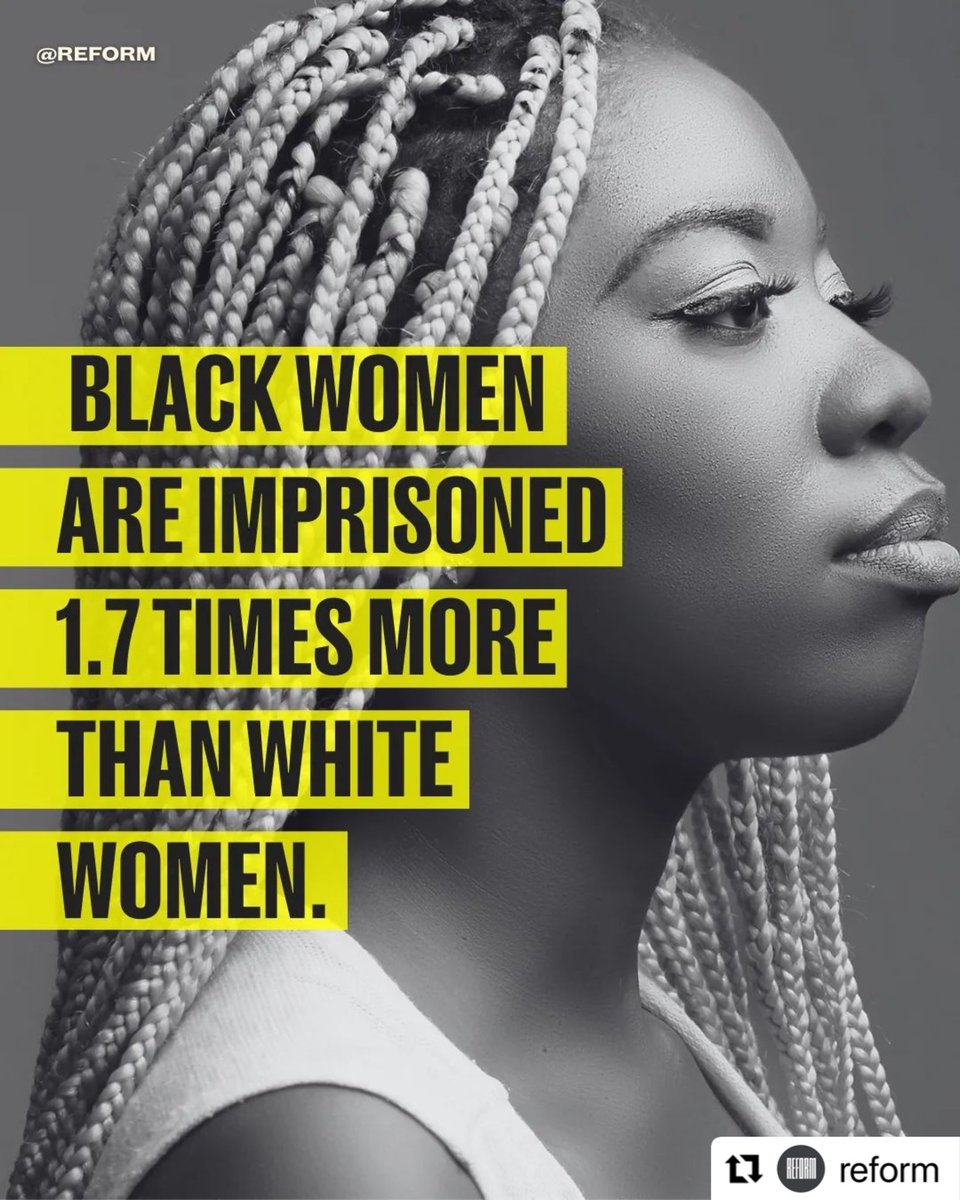 Change must come! #StopAttackOnBlackWomen #BlackLiberation #Justice
・・・
Since 1980, the number of incarcerated women has increased by over 400%! Share this to your stories to help spread the word.

#Repost @reform