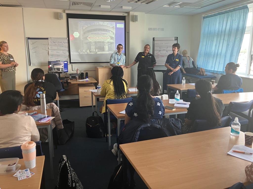 Gate crashed the Acute Nursing Local Induction today #iAM to say hello and welcome our workforce… our mini-triumvirate beat me to it! #ops #Nursing #Medic #teamEM #PDN #futureleaders #myjourney #pride @HollyRandle6 @Lydiabotham @DrEdHartley @DPeach22 @nhsuhcw