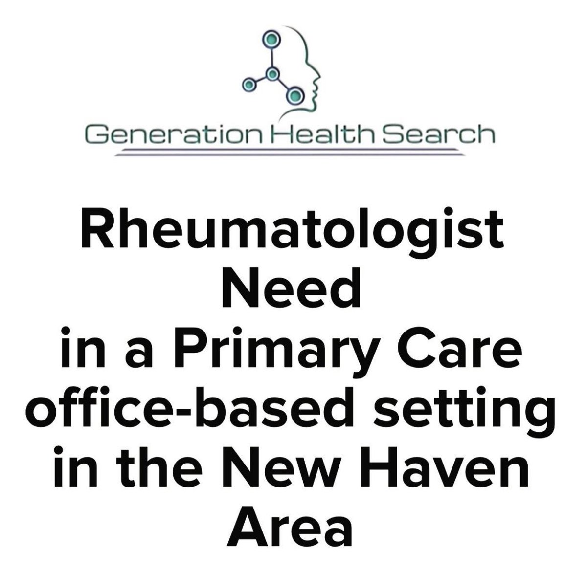 #Generationhealthsearch
#healthcare #healthcarejobs #physician #physicians #recruitment #psychiatry #doctors #physicianrecruitment #pmhnp #NY #CT #Gastroenterologists #GeneralSurgeons #SocialWorkers #nurselife #nurse #rheumatologist #rheumatology #MD #DO #primarycare