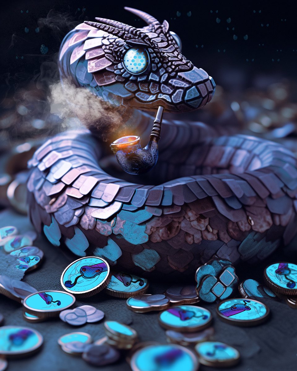 Slithering into the $SNEK art competition with a much-labored on multi-media piece. Check the 🧵 for the detail shots @snekcoinada @goofy_crisp #cnft #cardanocommunity