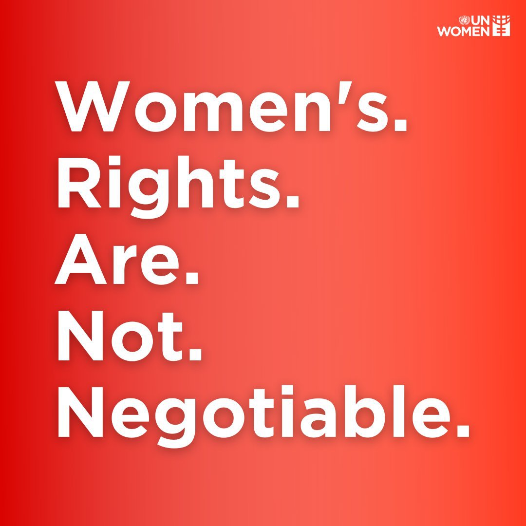 Women's rights are human rights. They are not negotiable. Women & girls everywhere deserve a life of dignity & respect. @UN_Women works to promote gender equality & women's empowerment around the world. unwomen.org/en