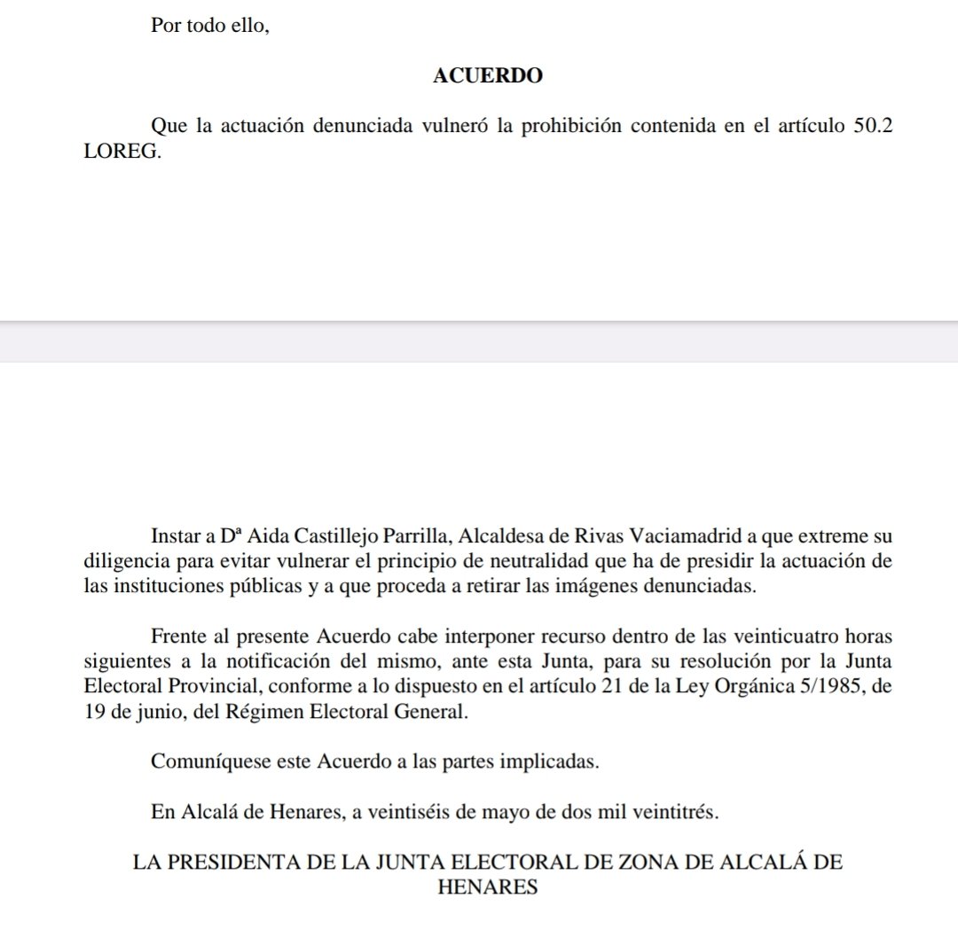 Si ya lo decíamos nosotros, que no se podía hacer lo que se quisiera. Que no se podía usar el despacho de alcaldía para propaganda electoral. Solo faltaba que lo dijera la junta electoral... Espera que ya lo ha dicho ☺️

#JUEGOLIMPIO #ELECCIONES #TRAMPASNO