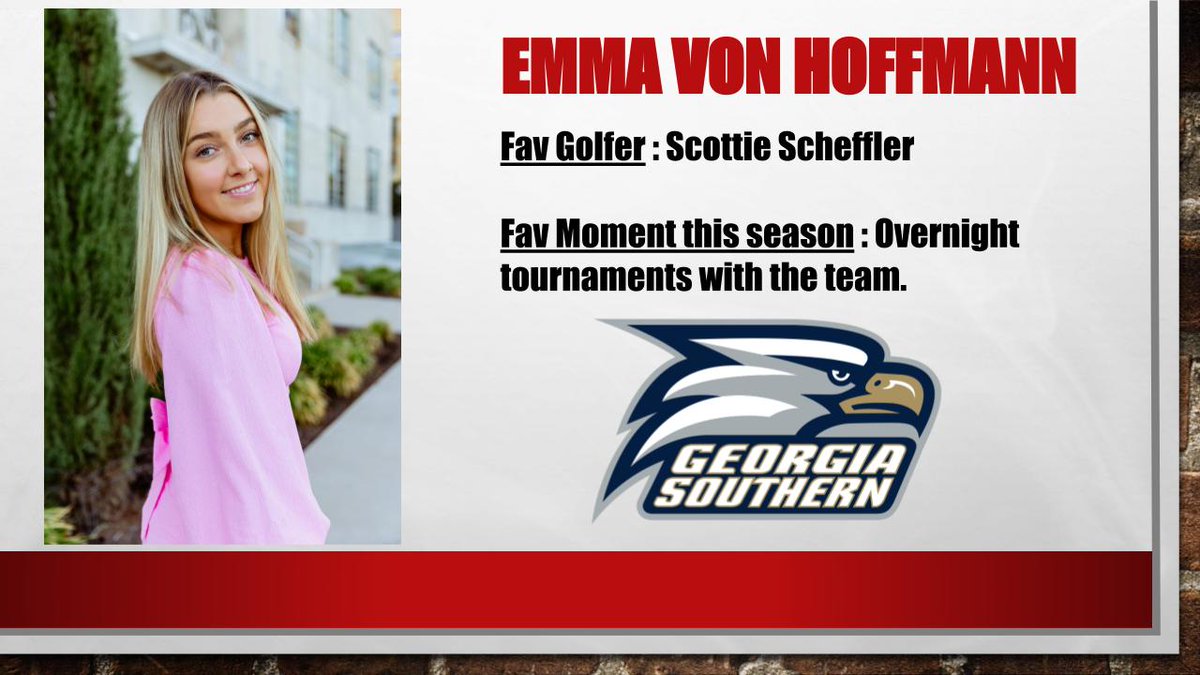 LTCavGolf's tweet photo. Next up in our Senior Spotlight is Emma von Hoffmann.  Emma has been a Varsity golfer since she was a Freshman and was the back to back District Champion.  She'll continue her golf and education at Georgia Southern in the Fall.  We'll miss you Emma! #JAMODI https://t.co/B7fmUgcA7W