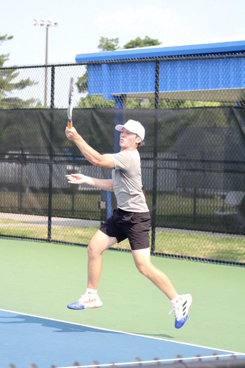 GHSDevilsTennis's tweet photo. Congratulations to Brayden Kennedy and Jackson Weems on their State Tournament run in doubles and finishing top 4 in Division 1 Class AA. Their run comes 5 years after the last tennis player made it to the state tournament in 2018. #d4L #godevils 🎾🏆💚 https://t.co/ruL28FZIc8