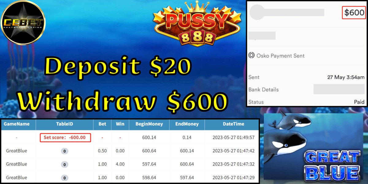 🇦🇺👑ℂ𝔼𝔹𝔼𝕋👑Congrats to our Dear member WITHDRAW $600.00‼️   🤙🏻Contact Us >prelink.co/CEBET
  #pokies #Australia #casino #onlinecasino #trustedcompany #slot #poker #freegames #freecredit #welcomebonus #freespins #918kiss #pussy888 #mega888 #evo888 #live22 #xe88