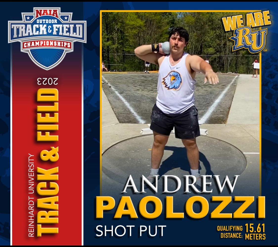 Andrew Paolozzi will be throwing the Shot Put today at 3:00pm!