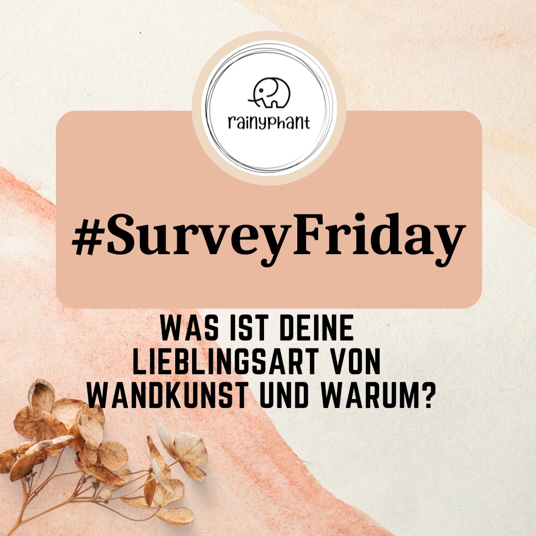 rainyphant's tweet photo. #SurveyFriday! Was ist deine Lieblingsart von Wandkunst und warum? 🤔 Schreibe uns deine Antwort in die Kommentare und nimm an unserer Verlosung teil! Unter allen Kommentaren verlosen wir wie immer einen 5€ #Gutschein für Rainyphant! 🤑
#Verlosung #Giveaway #Gewinnspiel https://t.co/MKdd3G8FsN