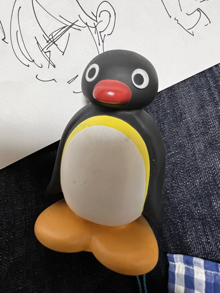 ビール飲みながら落書き とピングー先輩