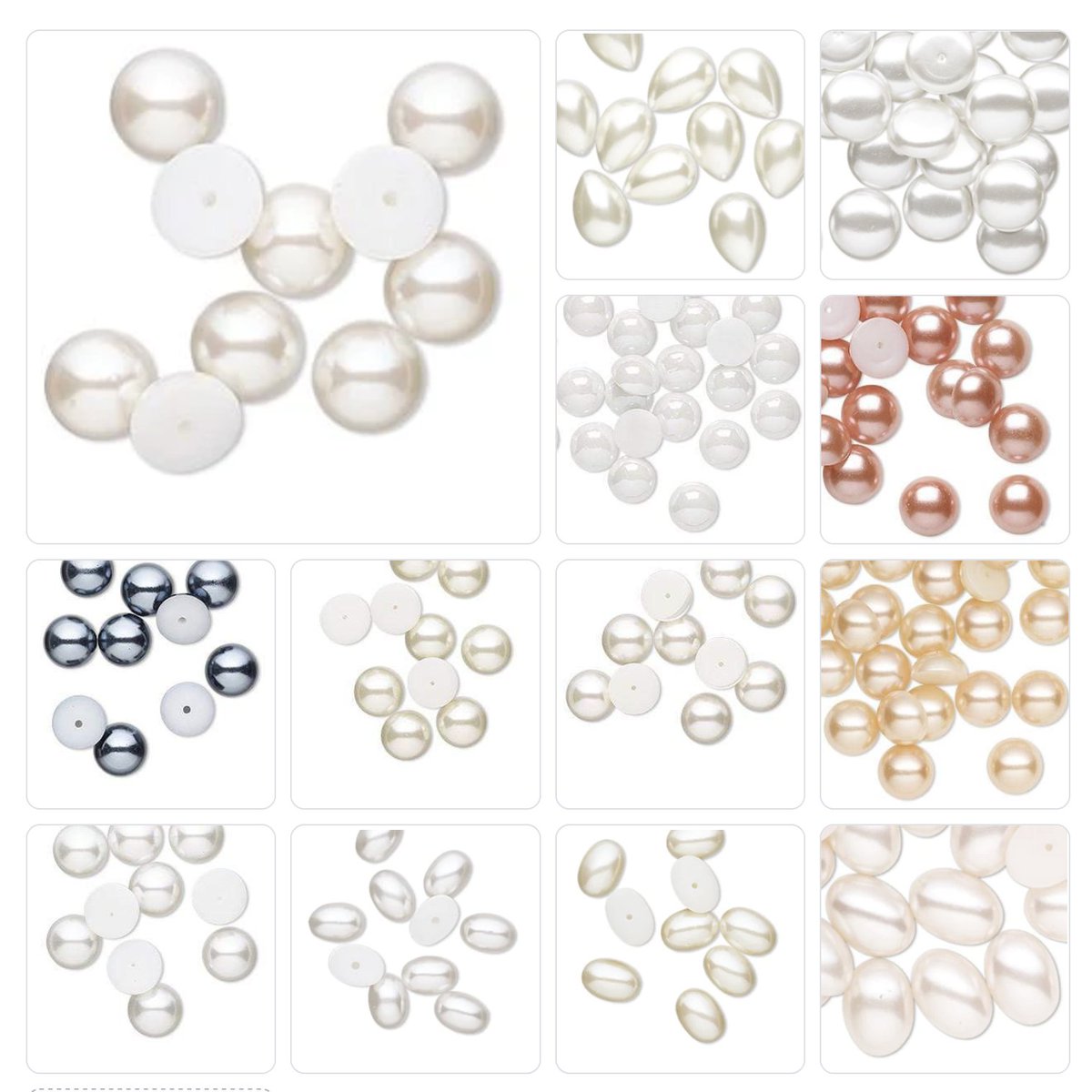 White & Ivory Acrylic Pearl Gems at Sundaylace Creations. Create wedding or prom earrings with these soft white pearls for a touch of elegance.

sundaylacecreations.com/products/acryl…

#beadwork #weddingbeadwork #promearrings #brideearrings #beadedearrings #beadingsupplies #sundaylacecreations