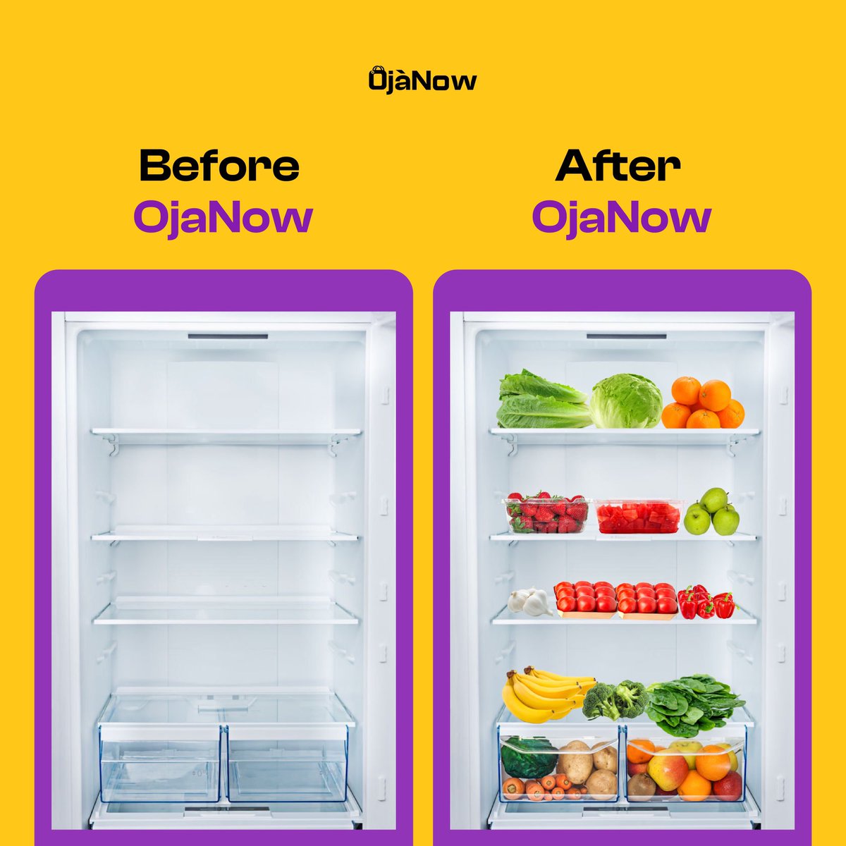 ojanowapp's tweet photo. Eating healthy shouldn't be hard.☺️
With OjaNow, you can get the freshest #fruits and #vegetables right at your doorstep.🧅🌶🍇
Shop Now!
#shoppingonline #groceries #HealthyEating #ojanow #fruitsandvegetables https://t.co/FYgx1ZLfuB