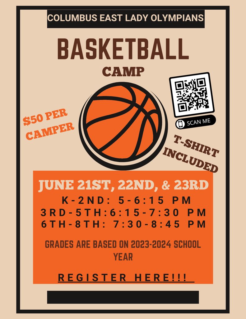 Columbus East Girls Basketball (@olympians_gbb) on Twitter photo Summer youth camp!! Summer youth camp!!