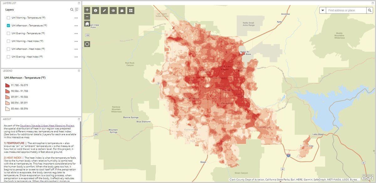 AKrolikowski's tweet photo. Feeling the heat in Las Vegas? Check out this interactive map from @RTCSNV showing which neighborhoods get the hottest...

https://t.co/htOsdC5Lg8 https://t.co/ztQRl6J5PO