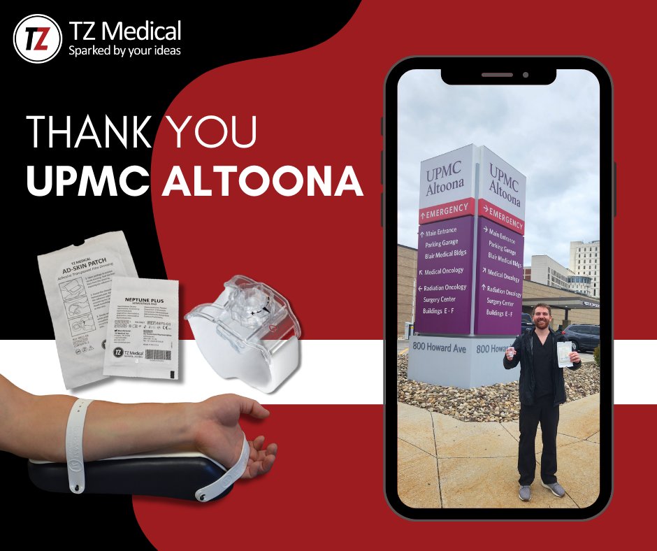 Huge thank you to UPMC Altoona for working with us on several different products over the last few months, including their recent work with the Radial Runway and ROC Band. TZ Medical is excited to provide a complete setup of Radial products! hubs.la/Q01QKlz30 #RadialAccess