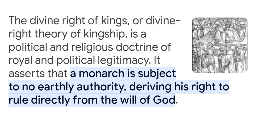 Imagine a monarchist/royalist talking about narcissism. Did they forget that their Royal Family are the people who believe that they're chosen by God to rule its people?