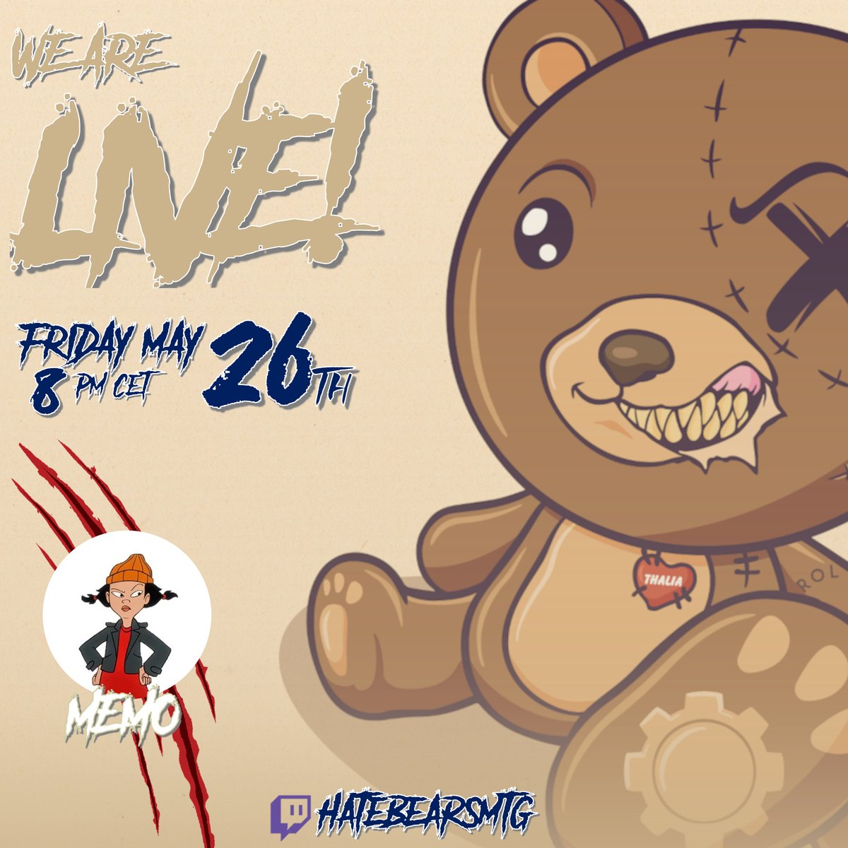 hatebearsMTG's tweet photo. non-representative surveys say that @_Memo_4302 is one of the most toxic cedh players. That makes him a perfect guest for the #hatebears, right?π»
All jokes aside, we're super excited to have one of the best #cedh players today at 8pm CET | 2pm EDT live on twitch! Link belowπ https://t.co/a4Rvx4M2P3