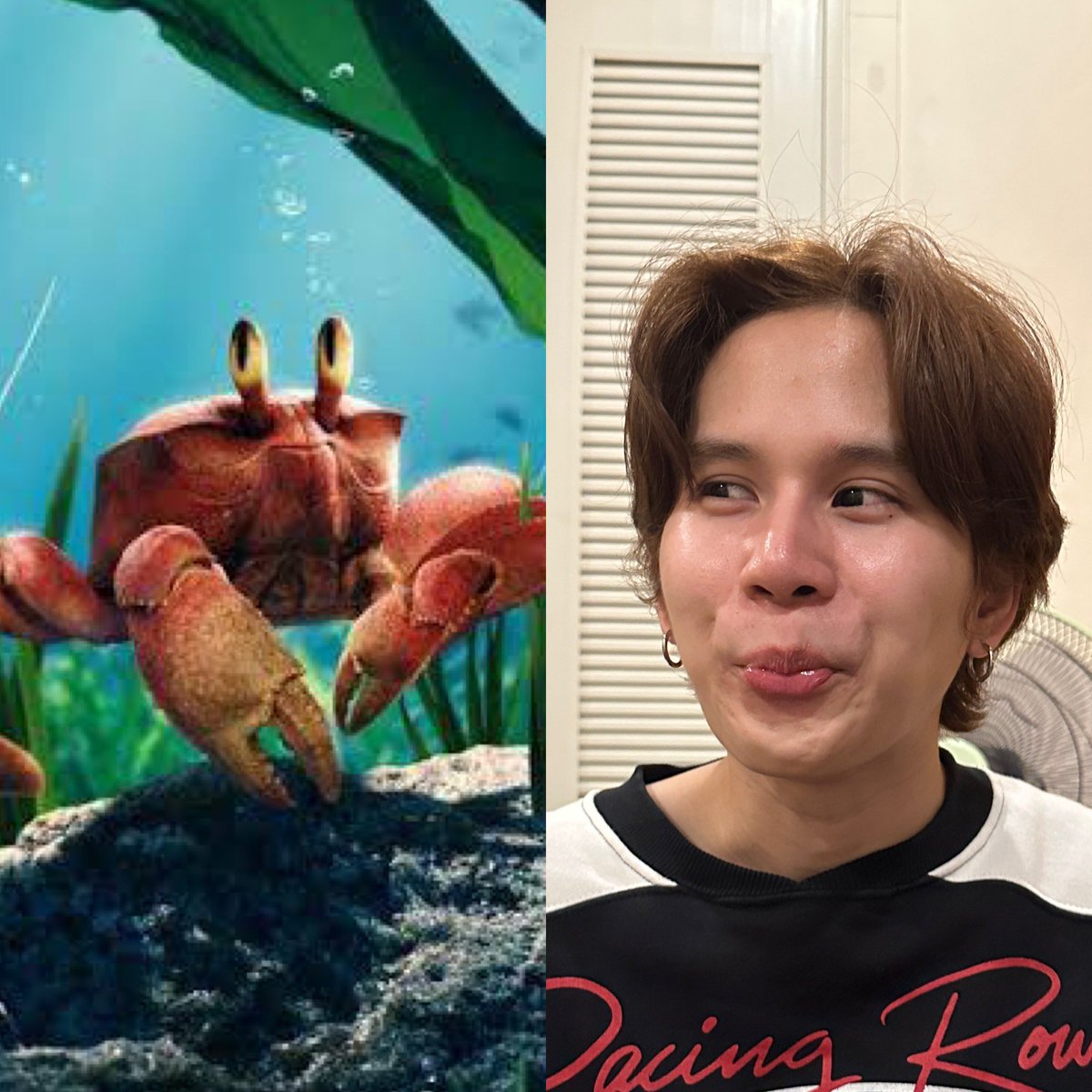 FiatAngelo's tweet photo. สภาพหลังไปดู Little mermaid 2023 แล้วชอบ Sebastian 🦀 ตัวปั่นเลย

#Littlemermaid2023
#Fiatpatchata
#patnion https://t.co/yDt7YHnWYH
