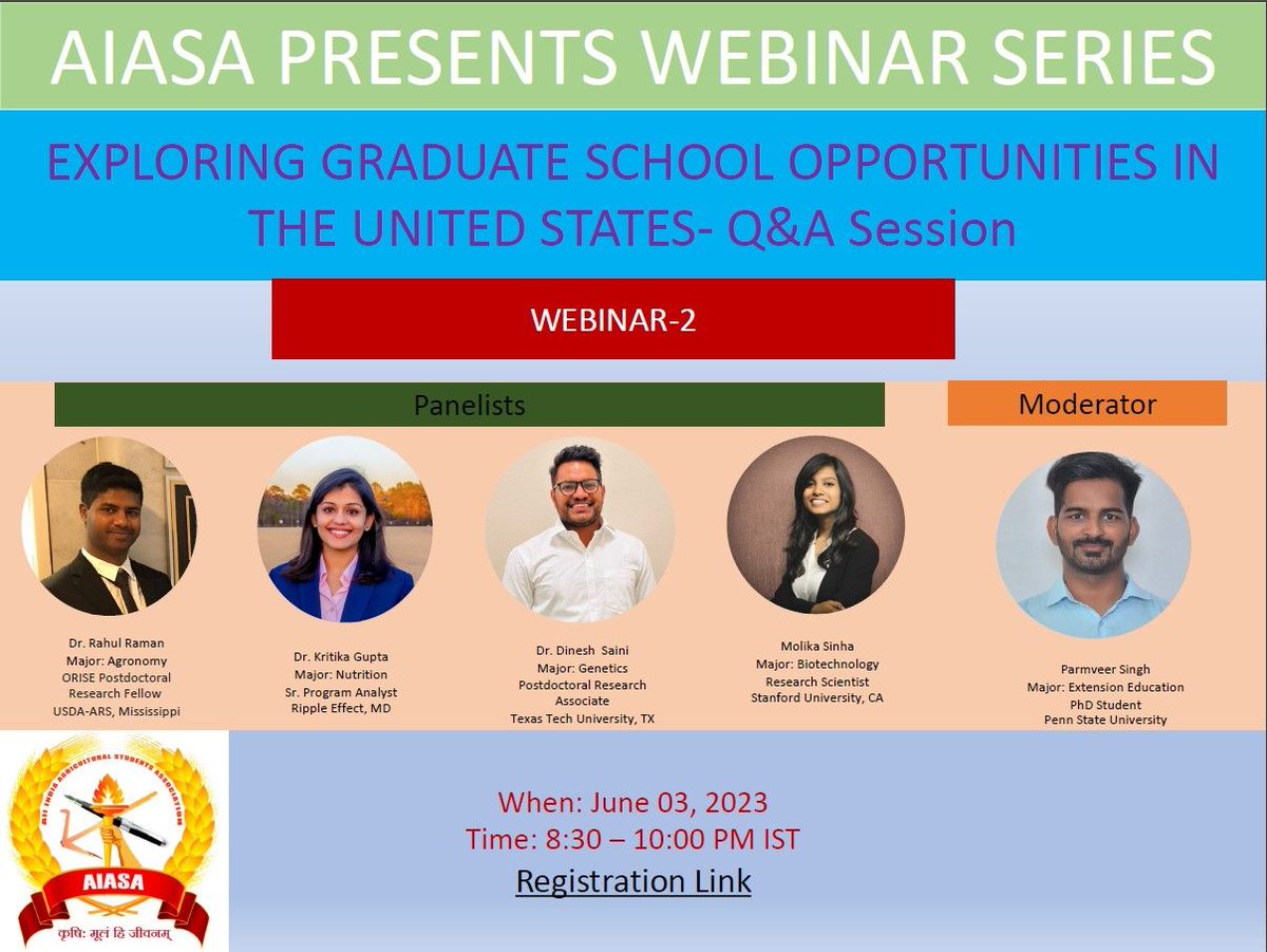 aiasa5's tweet photo. Updated Announcement:

Join us on June 3, 2023, at 8:30 PM IST for Webinar-2. This webinar will be the Q&amp;A session of our webinar-1.

Registration: https://t.co/Ln2UvGDcVG

If you are not a member yet...

#Join_AIASA: https://t.co/9XvuIiveMp

Note: This event is OPEN TO ALL. https://t.co/RZwVVyJV7i