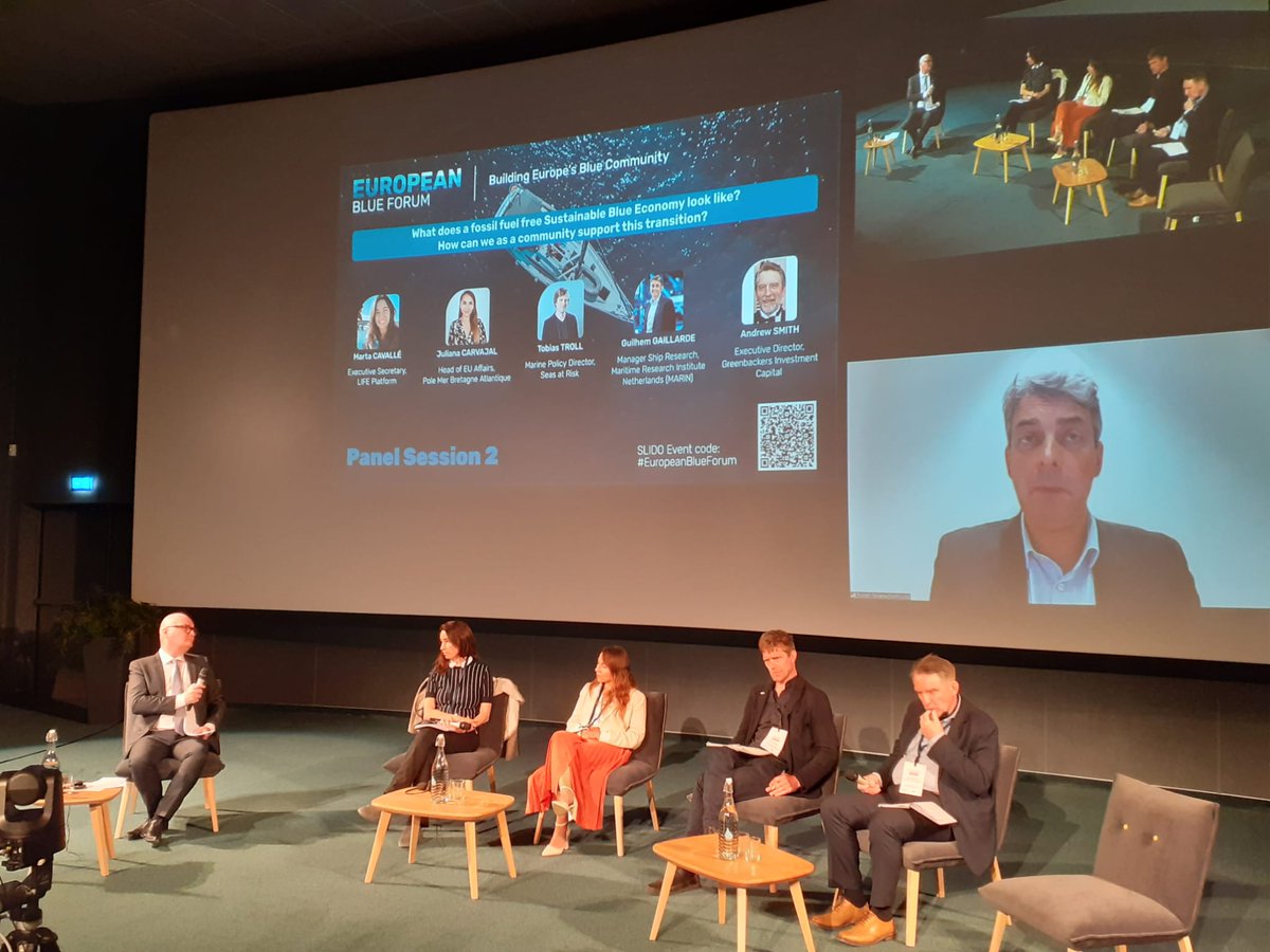 MartaCavalle's tweet photo. Great discussion today at #EuropeanBlueForum on what does a fossil fuel free sust blue economy look like?: 📌 @LIFEplatformEU interest is go from #BlueFear at present & transform it to #BlueHope, promoting policies that recognise #SSF as central & valuable actors of #BlueEconomy https://t.co/JkXnsD9KW8