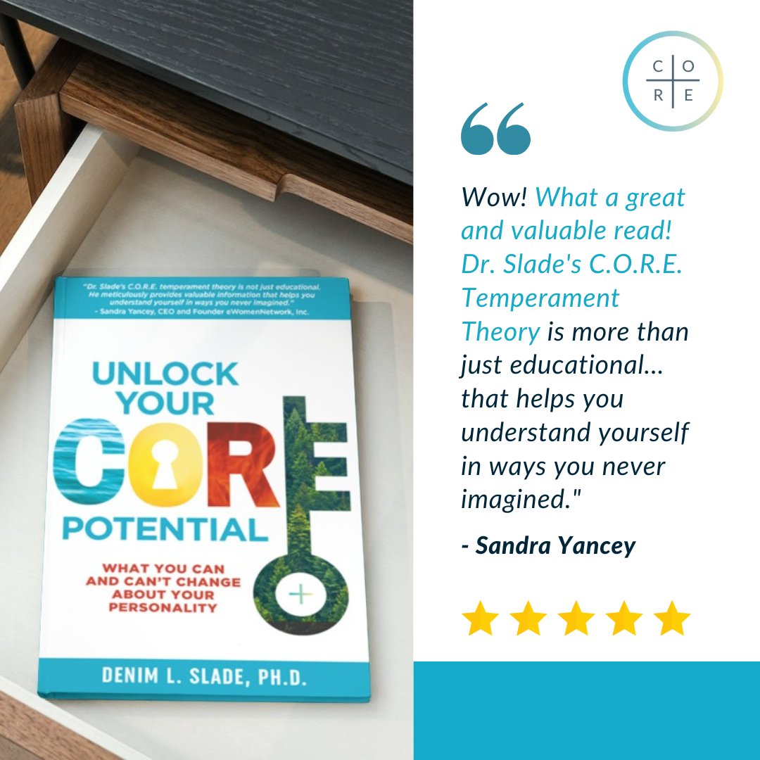 Get unstuck! Find your roadmap to a more meaningful and satisfying life. Secure your copy of Dr. Denim's book today >>> unlockyourcore.com/order

#CORETemperamentTheory #SelfUnderstanding #PersonalDevelopment #UnlockYourCOREPotential