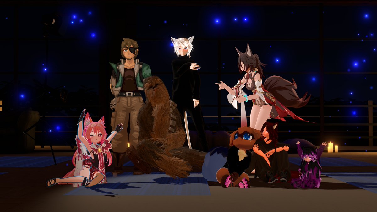 VRDanceAcademy's tweet photo. Stretching with Chewbaca, Belly Dance, A Dog House and Burlesque! What's not to love?!
#VRChat #VRDancers #VRDanceAcademy
Come dance with us!
https://t.co/1rrZrIQmrt https://t.co/wwTC0c16UM