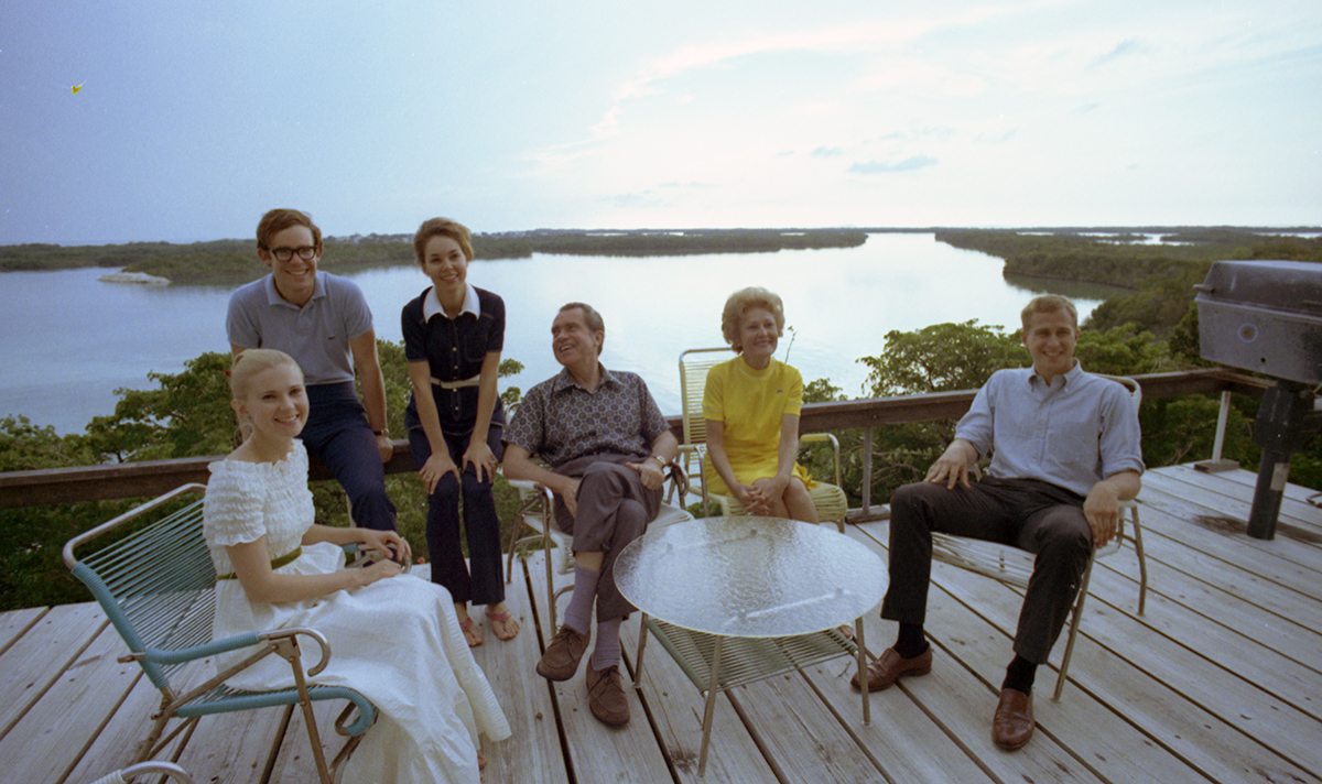 #Nixon50 #OTD 5/26/1973 The Nixon family made a short visit to the home of family friend Robert Abplanalp at Grand Cay, The Bahamas. We wish you all a relaxing #MemorialDayWeekend  
Admission to the museum will be free for veterans on Memorial Day. (Images: WHPO-E0874-07)