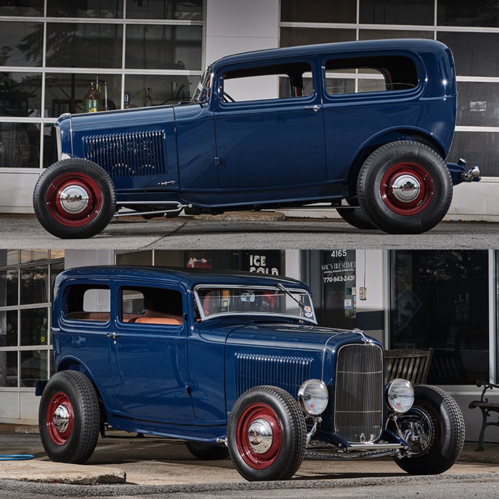 modernrodding's tweet image. The body is based on an original ’32 Ford Tudor sedan that is chopped 2 inches, and the rear window lowered 1 inch... Read the full article. #ModernRodding inthegaragemedia.com/1932-ford-tudo…