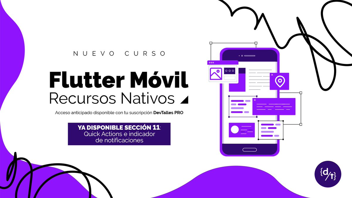 DevTalles's tweet photo. ¡Actualizado el curso en construcción: #Flutter Móvil Intermedio - Recursos Nativos!
✅Sección 11: #QuickActions e indicador de notificaciones
Obtén Acceso Anticipado a este curso con una Suscripción #DevTallesPRO, en tu portal de estudiante ó en la web: https://t.co/eEHLN3BFyP https://t.co/0GSw7fWKPd