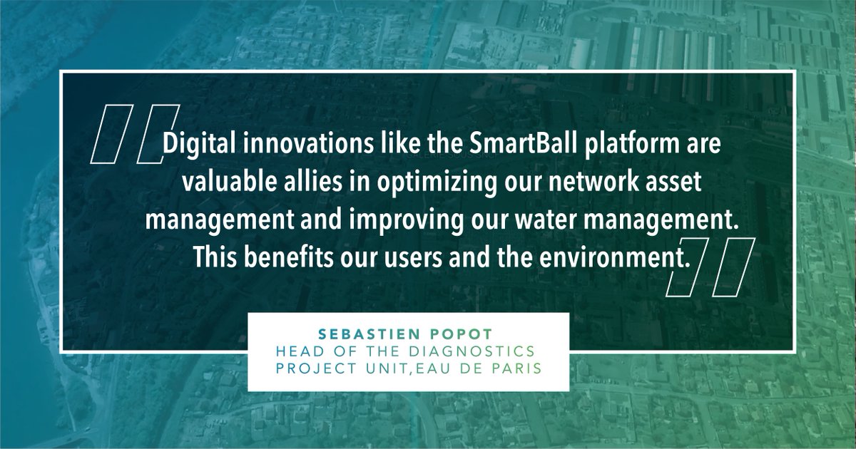 Xylem's tweet photo. As a leader in #sustainable water management, Eau de Paris needed an efficient solution for locating leaks on a nearly 100-year-old pipeline. 

Xylem’s SmartBall® platform allowed them to fix and prioritize #pipeline repairs. 

https://t.co/mQebDADMI7 

#LetSolveWater https://t.co/knJTCIw4Zw