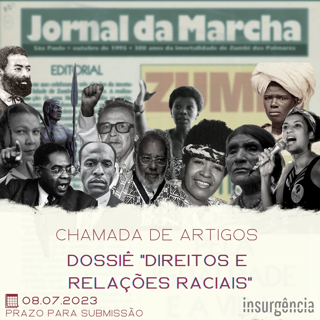 IPDMSBrasil's tweet photo. 📢 A Revista InSURgência convida a comunidade acadêmica, pesquisadoras e pesquisadores, e militantes de movimentos sociais a enviarem suas contribuições em formato de artigo científico sobre o tema "Direito e relações raciais". https://t.co/diqJFdhc9i