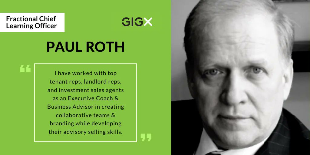 gigx_official's tweet image. Is your company looking to hire a #Fractional #ChiefLearningOfficer to design and oversee effective employee development initiatives and programs? If so, Paul Roth is here to exceed your expectations. Visit his #GigX profile today to learn more: buff.ly/3qf8uJf