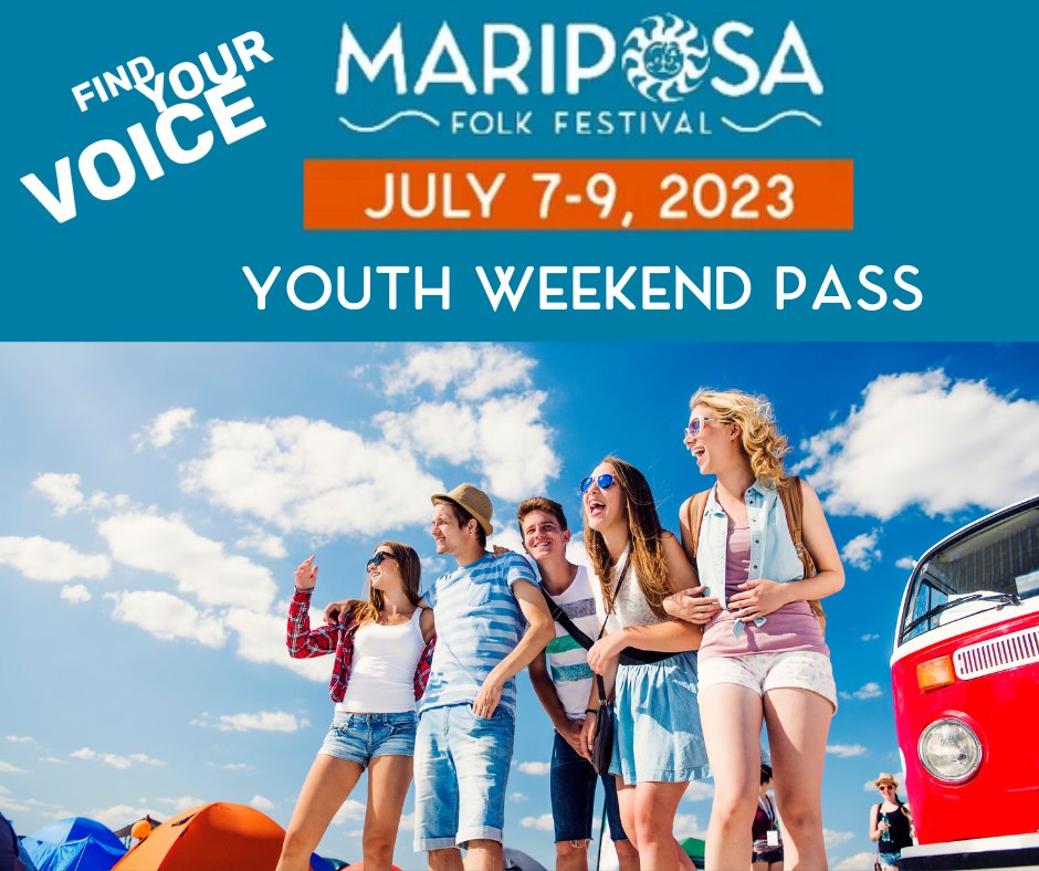 mariposafolk's tweet photo. The 2023 @mariposafolk Festival is VERY CLOSE to selling out, so if you are from the ages of 13-18 and want to spend less than $40 to see over 60 artists...buy your #YOUTH Weekend Passes Now!
https://t.co/NpxixyMGQv
#mariposafolkfestival
#weekendpasses
#MusicFestival
#folkmusic https://t.co/DimHBkUrYp
