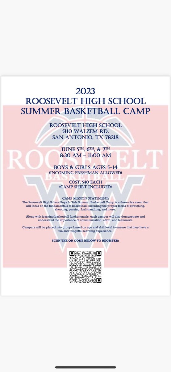 Incoming TR Freshman! Mark your calendars for the 🏐 and 🏀 camps at Roosevelt!