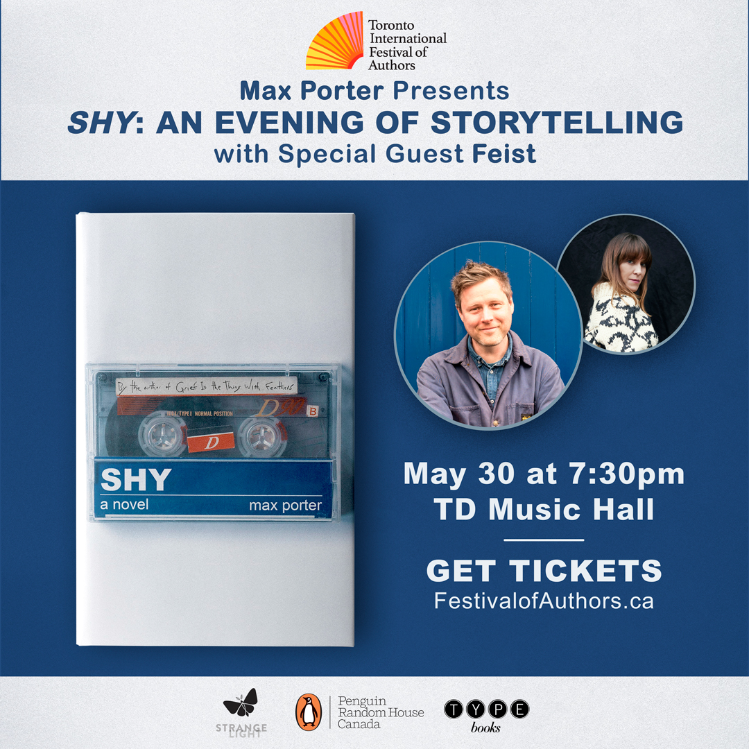 Final countdown, Toronto! Catch the inimitable @maxjohnporter for a one-night-only performance of his new novel SHY, with very special guest @FeistMusic. Tuesday, May 30! Tickets: tdmusichall.mhrth.com/tickets/festiv…