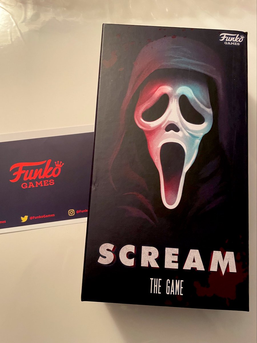 kara_hedash's tweet photo. “Would you like to play a game?”
Well, I do now after a surprise copy of the new Scream tabletop game arrived thanks to some friends at @FunkoGames 🔪🩸
#Scream #screammovie #Ghostface #screamthegame https://t.co/zBlUEU1mUR