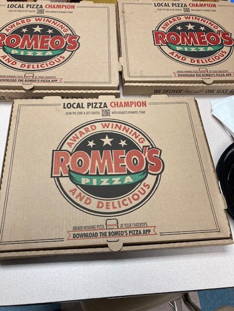 A huge thank you goes out to Mr. Yunker and his awesome team at @Romeospizzawf for donating the most delicious lunch today for our amazing JDE Instructional Assistants! What a great surprise! We appreciate you!