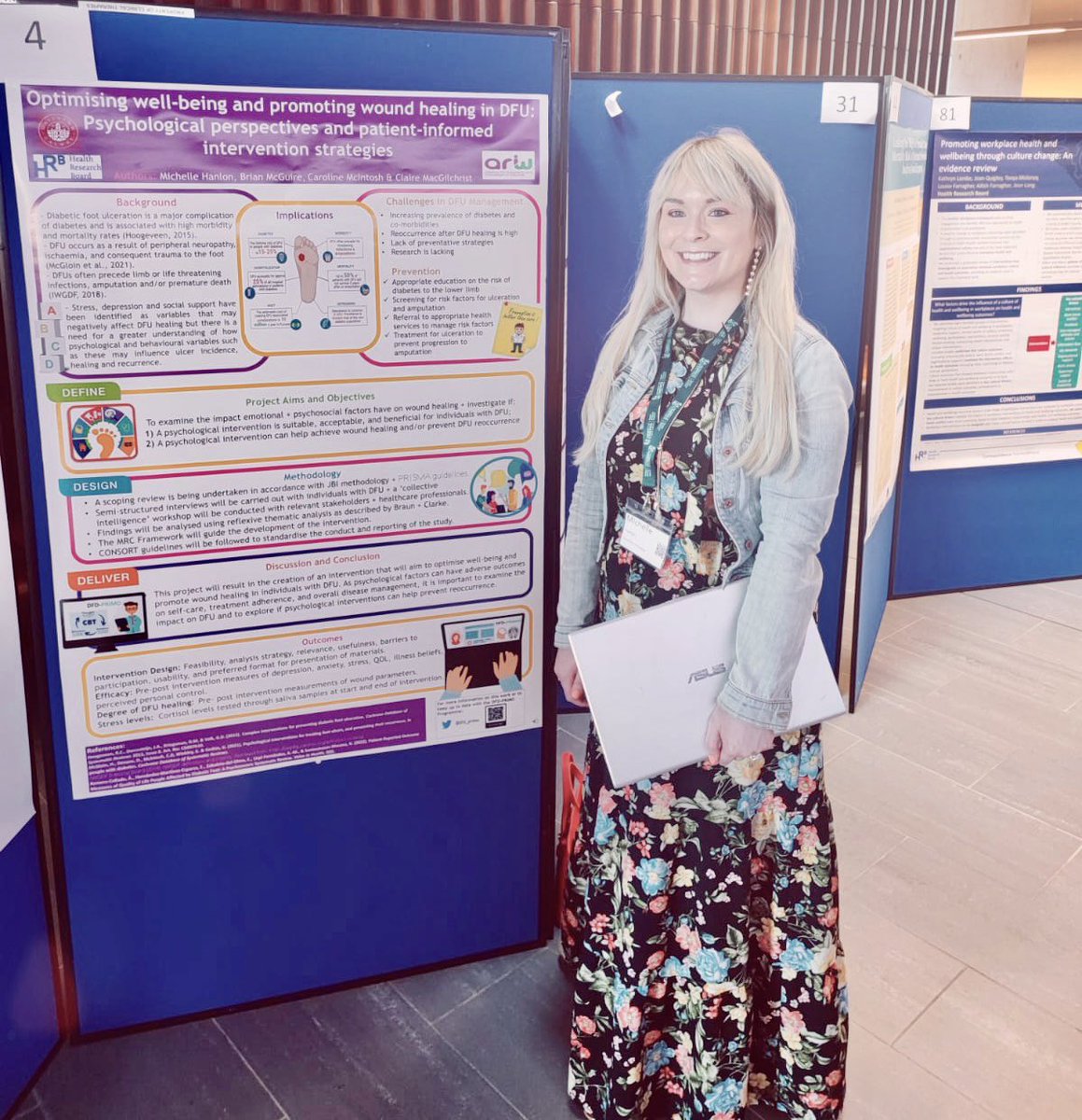 Grateful for the opportunity to present my @dfd_primo @HRB funded project on #diabeticfootulcer at the #PHM2023 conference today in the beautiful @MedicineAtUL😍 @CMcIntoshPodMed @DrMacGilchrist @BrianMc_Galway