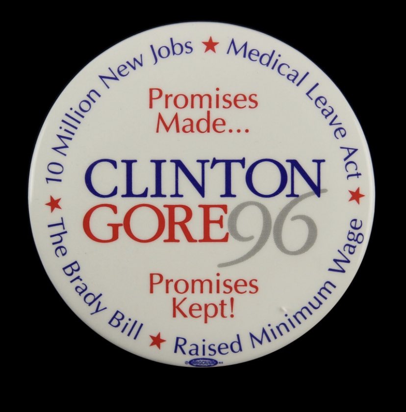 Ryan James Girdusky on Twitter: "I love Clinton/Gore buttons."