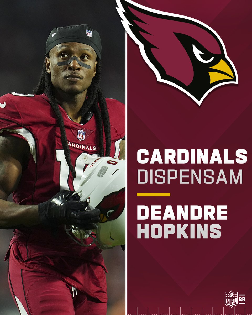 🚨 URGENTE: O Arizona Cardinals dispensou o WR DeAndre Hopkins!