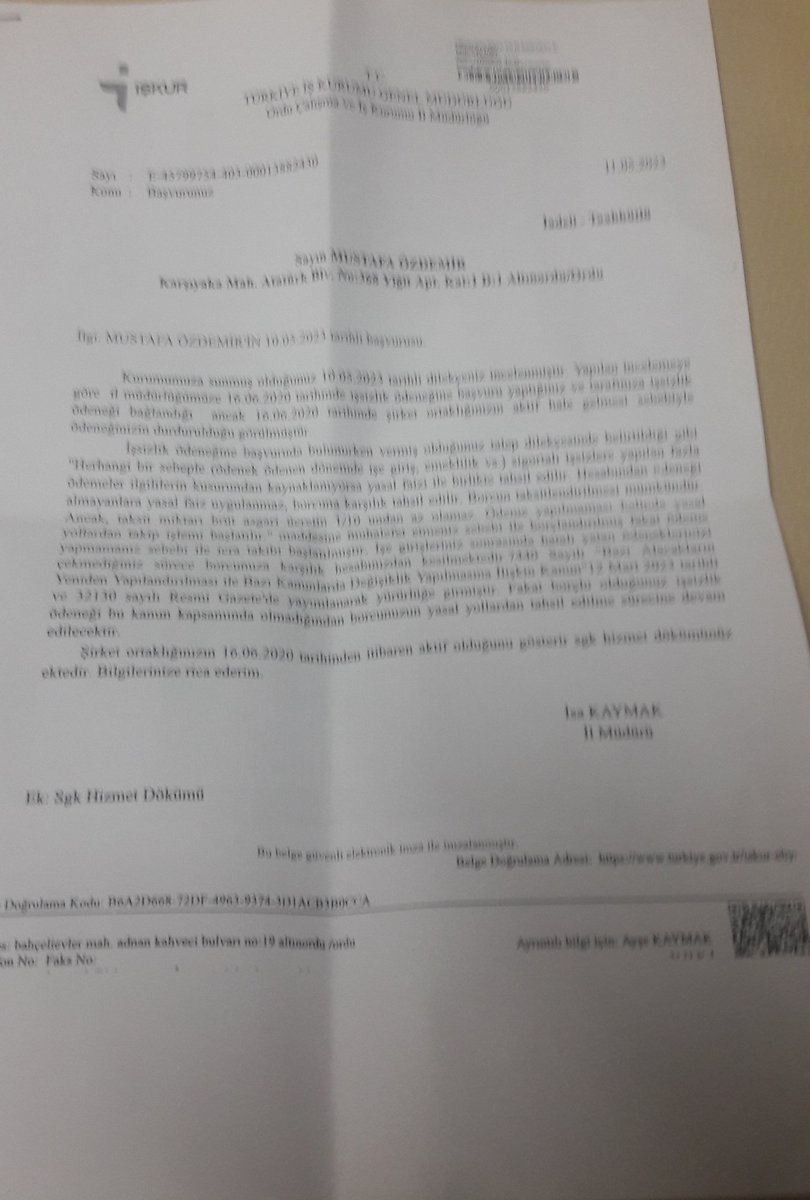 SORUYORUM:
İşsizlik Sigortası borcumu kamu kurumu İş-Kur' a 7440 Sayılı Kanun kapsamında taksitli ödeme yapmak imkanından neden faydalanamıyorum?
<a href="/RTErdogan/">Recep Tayyip Erdoğan</a> 
<a href="/Akparti/">AK Parti</a> 
<a href="/TBMMresmi/">TBMM</a>
<a href="/tcbestepe/">T.C. Cumhurbaşkanlığı</a> 
<a href="/prof_mahmutozer/">Mahmut Özer</a>
<a href="/ozdemirsamet/">SAMET ÖZDEMİR</a>
<a href="/kilicdarogluk/">Kemal Kılıçdaroğlu</a> 
<a href="/Seyit_TORUN/">Seyit Torun</a>
<a href="/drmadiguzel/">Mustafa ADIGÜZEL</a>