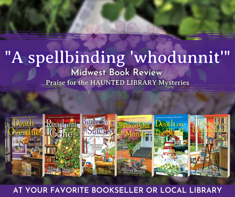 Looking for a fun series to read this weekend? 
Remember, you can always ask your library to buy my books in hardcover, e-book and audio.
“A fun packed, fast moving series.”
—Cozy Mystery Reviews