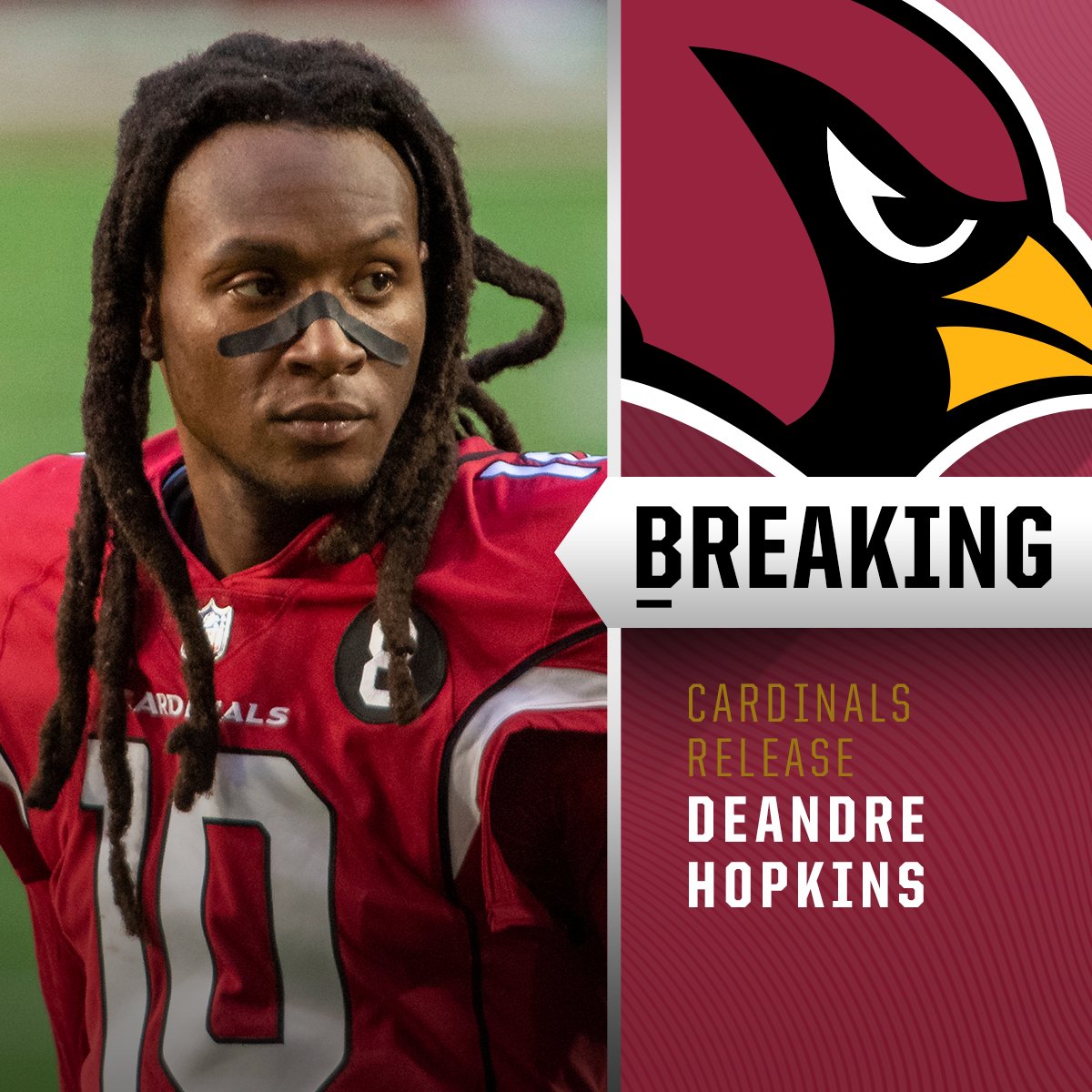 Cardinals release WR DeAndre Hopkins.