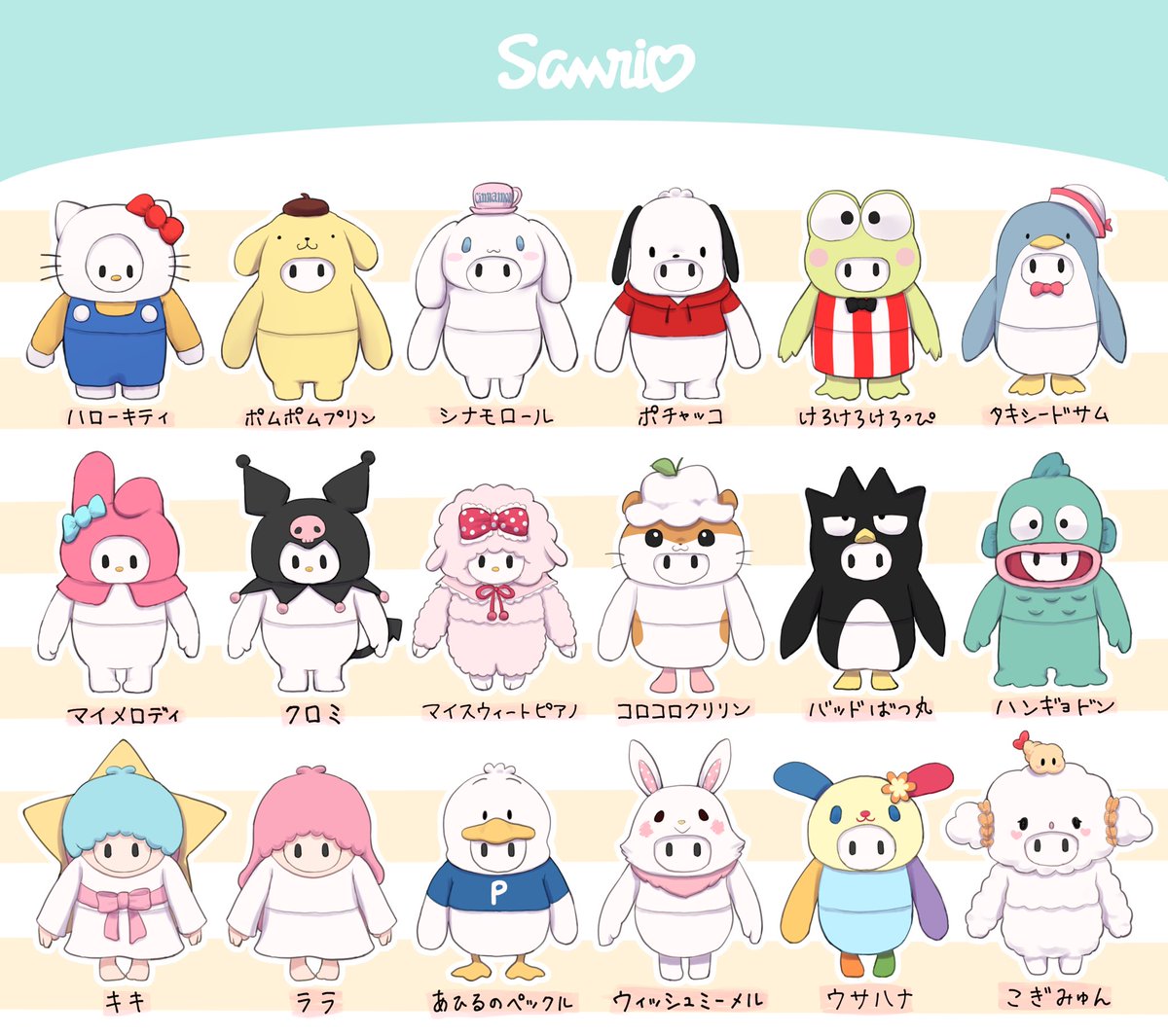 🤔
 #fallguysart
 #サンリオ