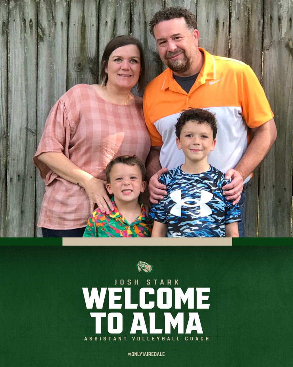 Airedale Nation, help us welcome Josh Stark and his family to our volleyball program! Coach Stark’s resume boasts over 20 years of volleyball coaching experience - including immense success at the high school, college, and club levels! #only1airedale