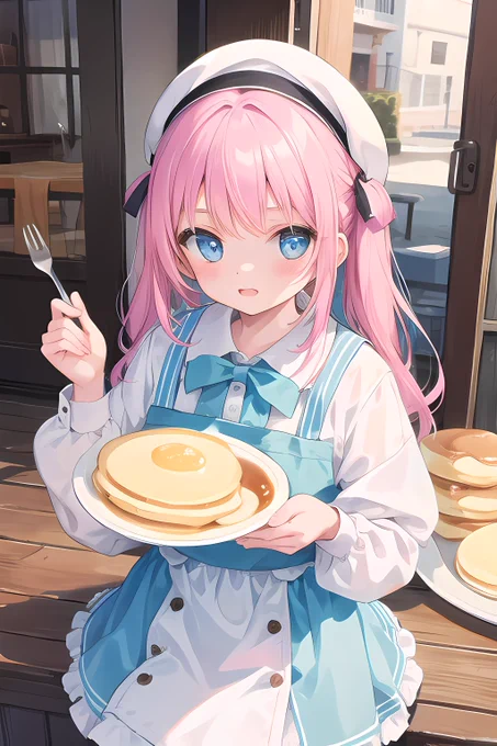 今日もパンケーキ食べるよ! おはようございます。