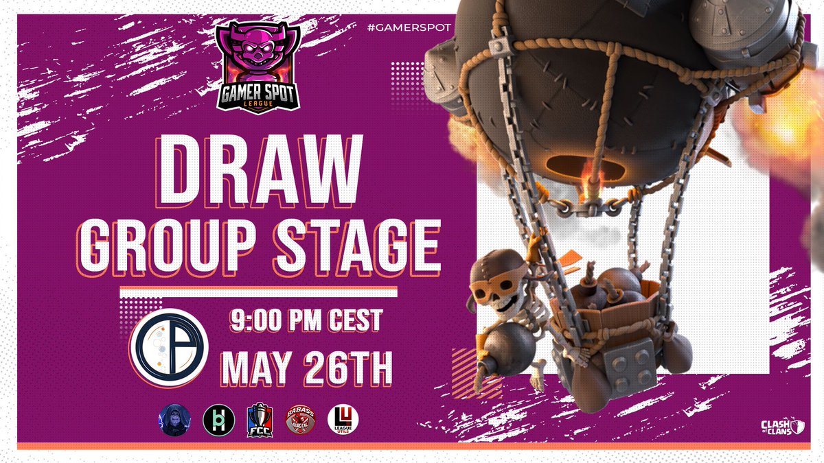 🇬🇧 It’s almost time ! 🥁 The #GamerSpot Group Stage Draw is happening tonight at 9:00 pm CEST ! Don’t miss it ! 📺👀

🇫🇷 L’heure approche ! 🥁 Le tirage au sort de la #GamerSpot a lieu ce soir à 21h ! Ne le manquez pas ! 📺👀

🔴🎥 <a href="/optimusprimeCOC/">Optimus Prime COC</a> : twitch.tv/optimusprimecoc