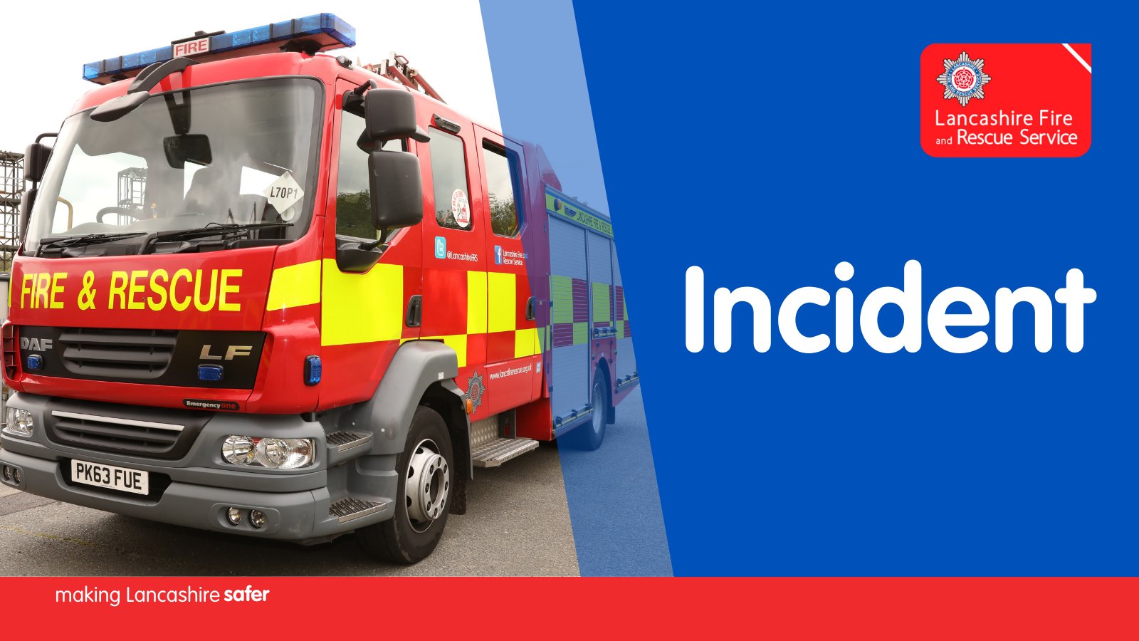 Lancashire Fire & Rescue Service on Twitter "Six fire engines are